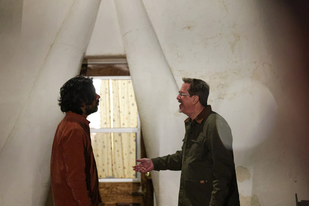 on set with the case for miracles movie