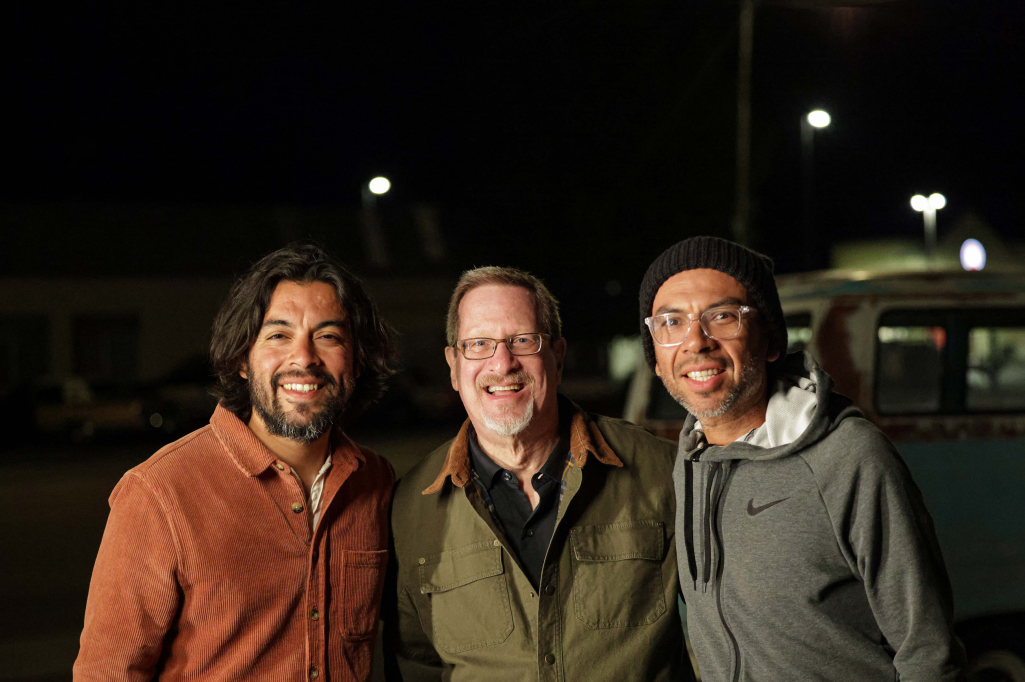 on set with the case for miracles movie